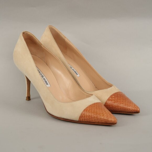 Manolo Blahnik Shoes - Rare MANOLO BLAHNIK Suede Heels